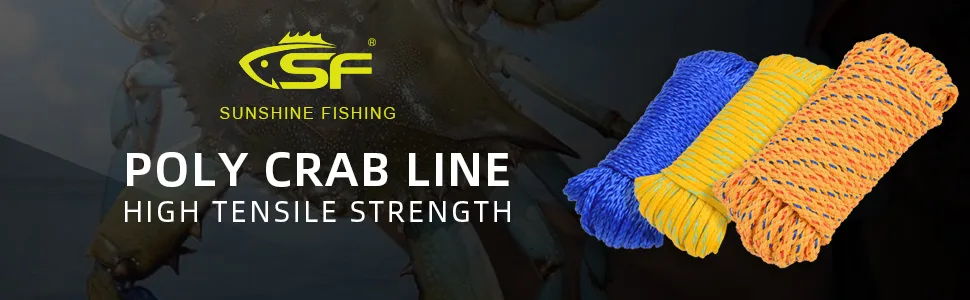 SF Poly Crab Line Floating Blue/Yellow 100FT 300FT for Crab Trap Saltwater Blue-1 Pack 1/4 in Dia-100 FT - product information 1