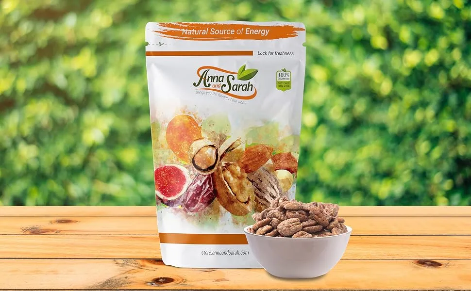 Anna and Sarah Cinnamon Pecans (2 Lbs) 2 Pound (Pack of 1) - pecan anna sarah