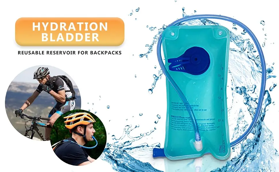 Water Bladder for Hiking Backpack - 1.5 Liter Hydration Bladder Leak Proof Drink Bottles Water Bags for Camping Backpack - Water Pouch Hydration Bag Backpack Water Bladder Hiking Accessories KSI - hiking water bottles water bag for running better bladder insulated water bottle water bottle