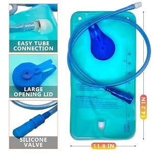 Water Bladder for Hiking Backpack - 1.5 Liter Hydration Bladder Leak Proof Drink Bottles Water Bags for Camping Backpack - Water Pouch Hydration Bag Backpack Water Bladder Hiking Accessories KSI - water backpack for hiking water pack water bag for hiking hiking water backpack water backpack