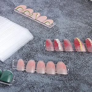 150 Pcs Transparent Nail Stand Nail Art Display Stand Press On Nails Packaging Fake Nails Display Stand with 2 Rolls Double Sided Tapes for Salon Home Office Decor - product information 5