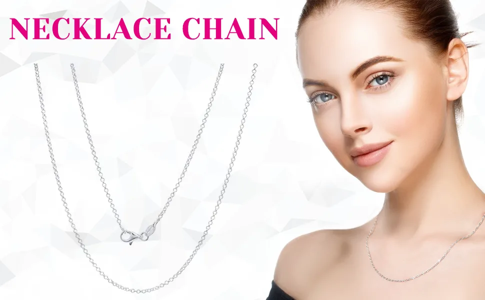 selizo 30 Pack Necklace Chains Bulk for Jewelry Making Bulk Necklace Chains Silver Plated Cable Chains for Jewelry Making 1.2 mm (18 Inches) - Necklace Chain 07