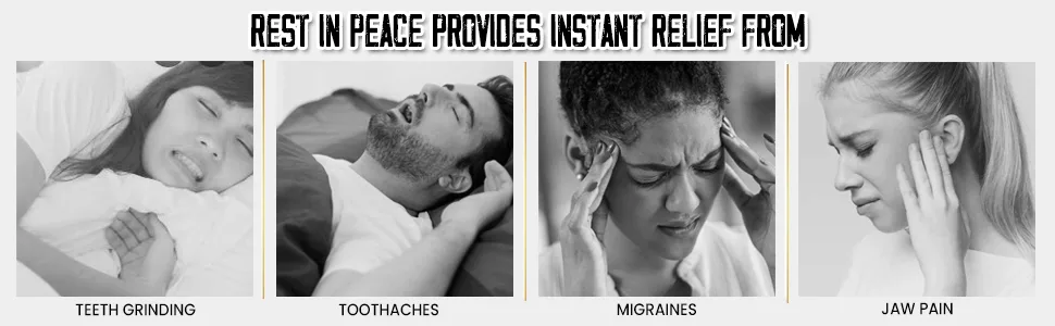 Rest in Peace Night Guard - Pack of Two Moldable Mouth Guard for Teeth Grinding Clenching Bruxism (Clear) - Relief from teeth grinding, toothaches, migraines, and jaw pain