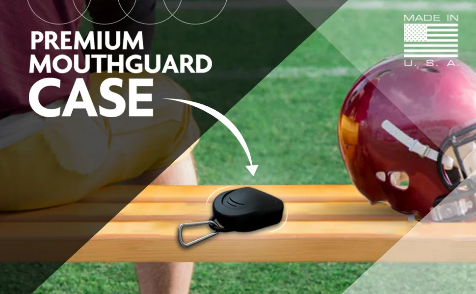 GAME ON Ventilated Protective Mouth Guard Case (Black) - Premium Mouthguard Case