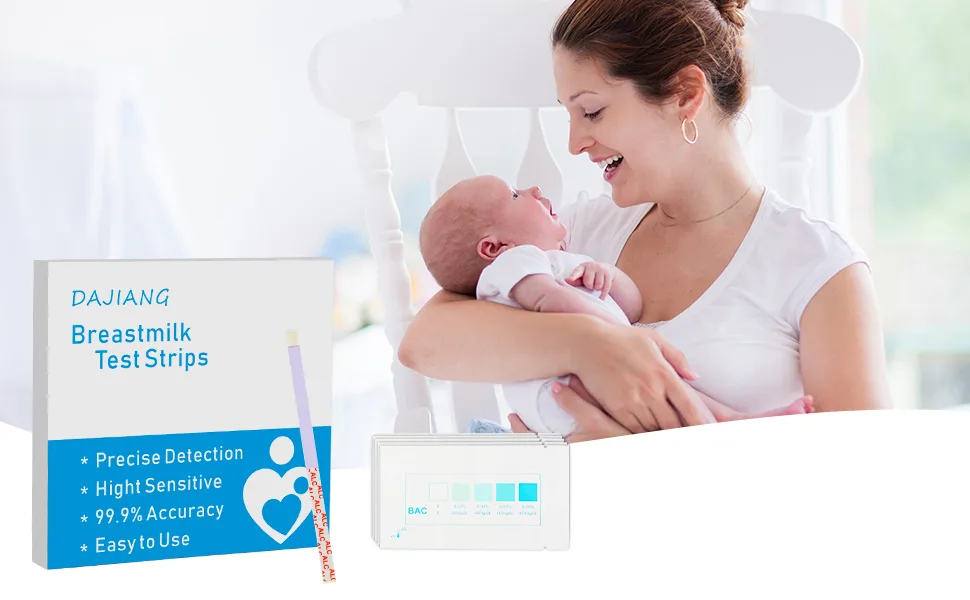 DAJIANG Breast Milk Alcohol Testing Strips Detect Alcohol in Breast Milk at Home Individually Wrapped Results in 2 Minutes 25-Count - product information 4