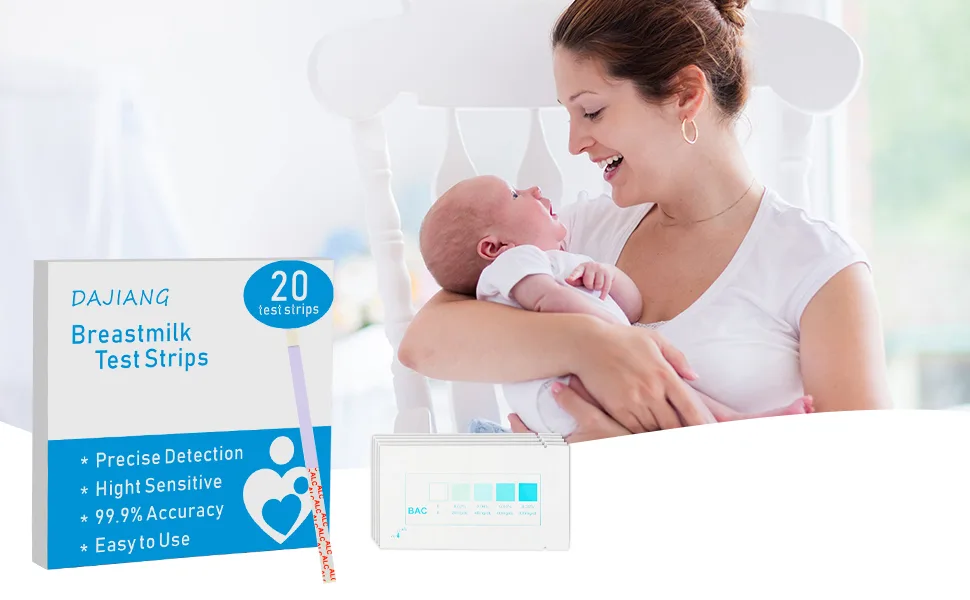 DAJIANG Breast Milk Alcohol Testing Strips Detect Alcohol in Breast Milk at Home Individually Wrapped Results in 2 Minutes 20-Count - product information 4