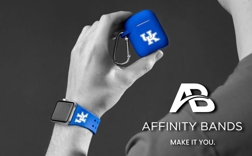 AFFINITY BANDS Kentucky Wildcats Engraved Silicone Case Cover Compatible with Apple AirPods Pro (White) - Kentucky watch band