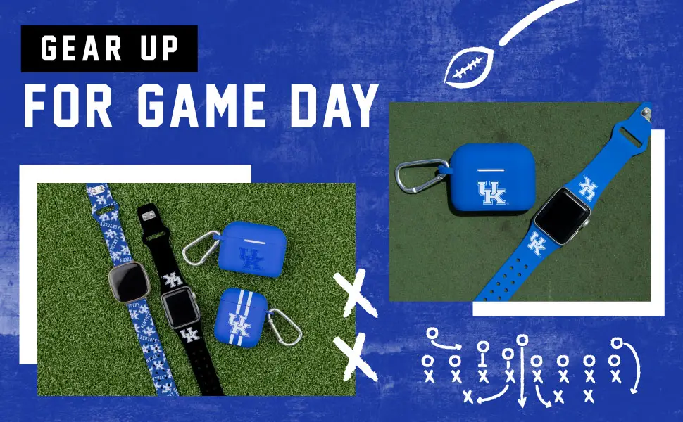 AFFINITY BANDS Kentucky Wildcats Engraved Silicone Case Cover Compatible with Apple AirPods Pro (White) - Kentucky watch bands