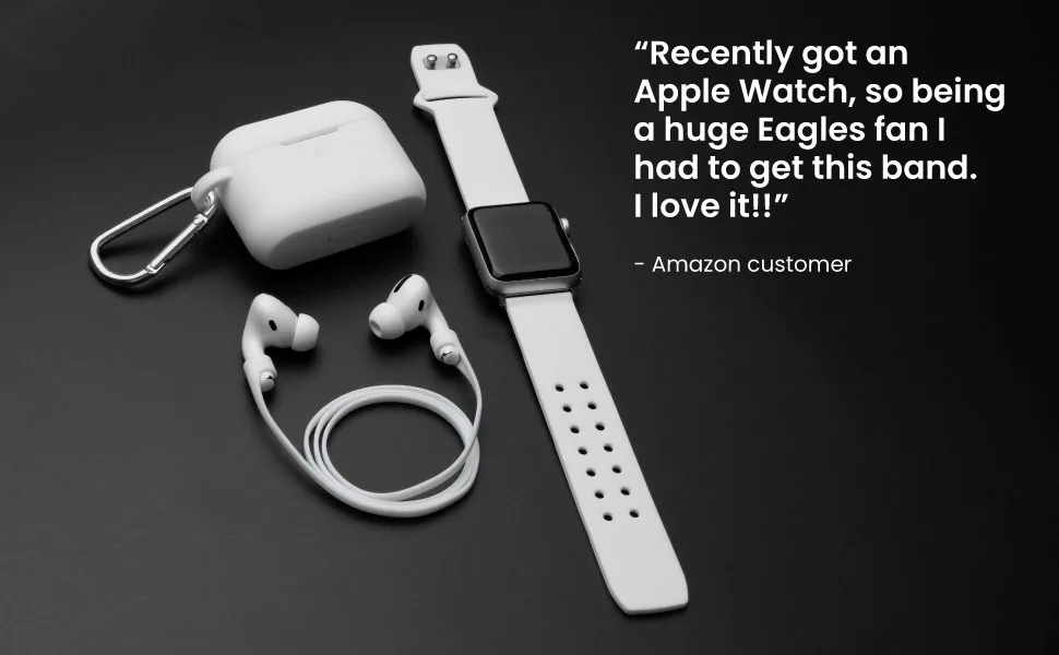 GAME TIME Philadelphia Eagles Engraved Silicone Case Cover Compatible with Apple AirPods Gen 1&2 (Black) - customer review