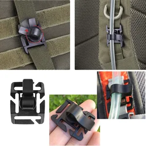 Createy Attachments for 1" Webbing Molle Bag Tactical Backpack Vest Belt Molle Accessories Kit with Molle Pouches D-Ring Grimloc Locking Gear Clip Web Dominator Elastic Strings Buckle Pack of 30 Black - molle pouch accessories