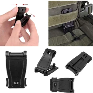 Createy Attachments for 1" Webbing Molle Bag Tactical Backpack Vest Belt Molle Accessories Kit with Molle Pouches D-Ring Grimloc Locking Gear Clip Web Dominator Elastic Strings Buckle Pack of 30 Black - molle pouch set
