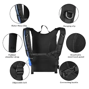 MOSISO Tactical Hydration Pack Backpack Lightweight Military Daypack Water Backpack Rucksack Bag with 3L Water Bladder Black - product information 3