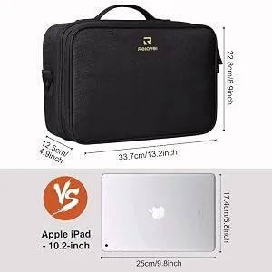 Chomeiu Travel Makeup Case Professional Cosmetic Makeup Bag Organizer Accessories Case Tools Case (Medium Black) B Medium Black - 463463
