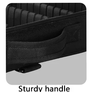 Chomeiu Travel Makeup Case Professional Cosmetic Makeup Bag Organizer Accessories Case Tools Case (Medium Black) B Medium Black - product information 8