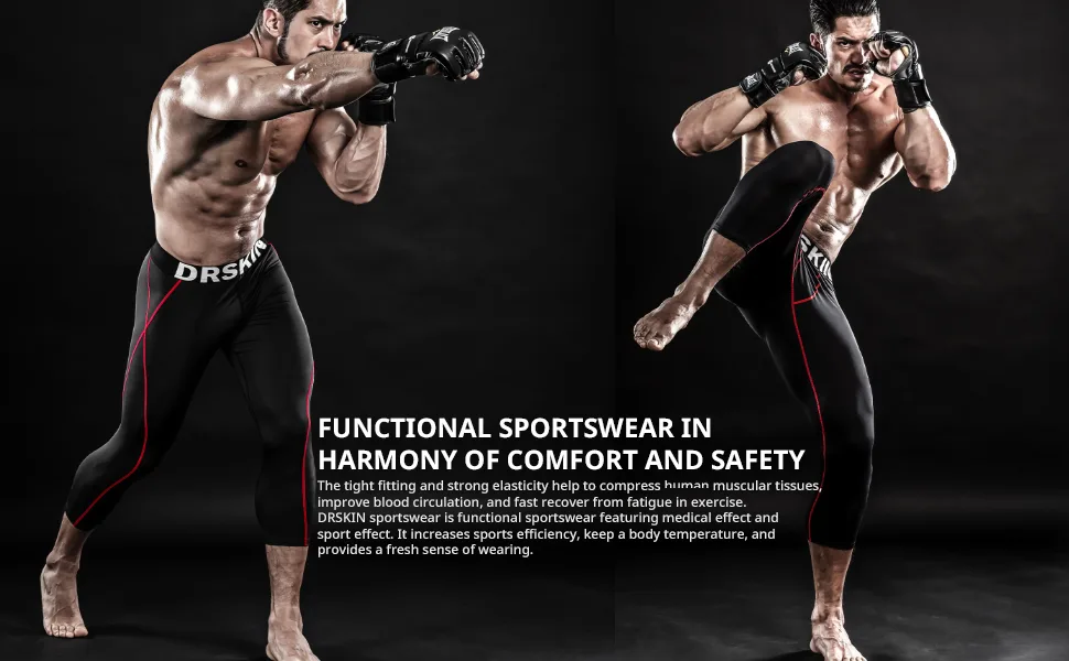 DRSKIN 4 3 or 1 Pack Men s 3/4 Compression Pants Tights Leggings Shorts Sports Baselayer Running Workout Active X-Large Classic B801-black 4pack - product information 4