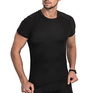 Niksa Men's Compression Shirts 3 Pack Short Sleeve Athletic Compression Tops Cool Dry Workout T Shirt X-Large White 3 Pack - athletes shirts