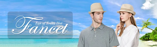 Fancet Packable Straw Fedora Panama Sun Summer Beach Hat Cuban Trilby Men Women 55-64cm XX-Large 16010-beige - Packable Straw Fedora Panama Sun Summer Beach Hat Cuban Trilby Men Women 55-61cm