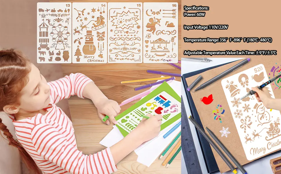 Aipudi 75Pcs Wood Burning Kit Wood Burning Tool with LCD Display Wood Burning Pen Adjustable Temperature Soldering Embossing/Carving/Soldering Tips/Carrying Case. (Gray) - wood burning kit