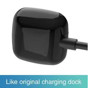 Trami 2 Pack Compatible with Fitbit Sense&Versa 3 Charger Replacement USB Charging Cable Cord Stand for Versa 3/Versa 4/Sense/Sense 2 Watch 3.3ft+3.3ft - stable charging base