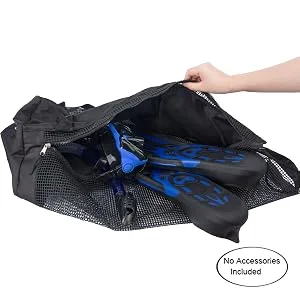 PACMAXI Scuba Diving Bag Oversized Mesh Scuba Diving Backpack for Snorkeling Gear & Equipment Holds Mask Fins Snorkel black - product information 9