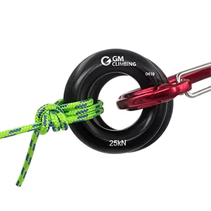 GM CLIMBING Rappel Ring 25kN for Rock Climbing Arborist Rescue Slackline Hammock Pack 2. Small-Red Pack of 4 - garda hitch