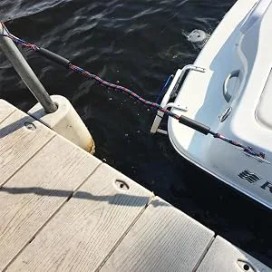 Bungee Dock Lines for Boats - Stretchable Dock Rope with Hook & Foam Float 4-5.5 ft (2 pcs) 2 pack - product information 3