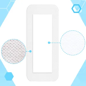 15 Pieces Bordered Gauze-Island Dressing 4 x 10 Inch Wound Bandage Adhesive Patches Post Shower Breathable Borders Individually Packed Pouches - product information 2