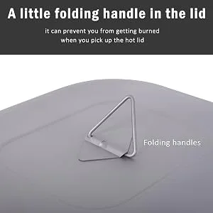 Boundless Voyage 1000ml Titanium Military Mess Tin with Lid Folding Handle Lunch Containers for Camping Backpacking Home Use A-Ti2084C - product information 3
