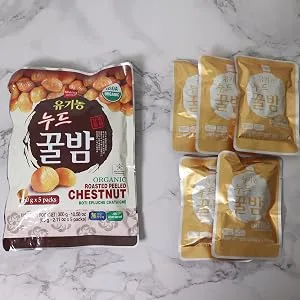 Wang Organic Roasted Chestnuts Shelled and Easy to Eat 2.11 Ounce Pack of 5 - chestnut