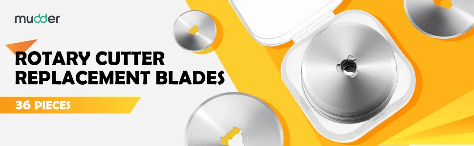 36 Packs Rotary Cutter Blades Replacement Blades Compatible with Fiskars Olfa Martelli Truecut Cutter for Patchwork Leather Quilting Sewing Arts Crafts (45 mm) - product information 1