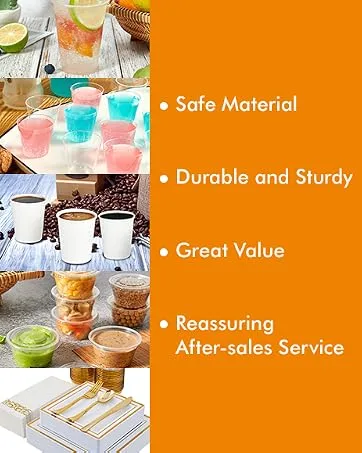 Turbo Bee 500Pack 9 OZ Clear Plastic Cups Cold Party Drinking Cups Transparent Plastic Cups Bulk Disposable Cups for Wedding Thanksgiving Christmas Party 500pack-9oz - brand2