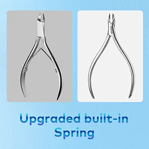 4pcs Cuticle Trimmer Set Professional Cuticle Trimmer with Cuticle Pusher Built-in Spring Cuticle cutters for nails Durable Cuticle Nippers Set Cuticle Remover for Fingernails and Toenails (Silver) 4 Count - cuticle trimmer