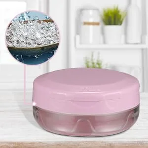 Denture Case Leak Proof Denture Bath Case Cup Kit for Travel Cleaning Denture Holder Box Bath Soaking Container for Women & Men with Mirror Strainer Removal Tool and Denture Brush(Pink) - Denture Case