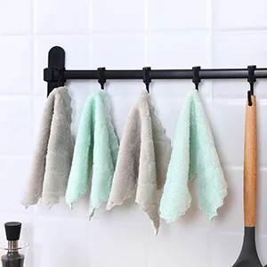 20 Pack Kitchen Dish Cloths Super Absorbent Microfiber Cleaning Cloth for Cleaning Dishes Kitchen Bathroom Car (Grey & Green) Green Grey - product information 10