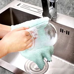20 Pack Kitchen Dish Cloths Super Absorbent Microfiber Cleaning Cloth for Cleaning Dishes Kitchen Bathroom Car (Grey & Green) Green Grey - product information 13