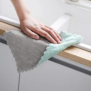 20 Pack Kitchen Dish Cloths Super Absorbent Microfiber Cleaning Cloth for Cleaning Dishes Kitchen Bathroom Car (Grey & Green) Green Grey - product information 8