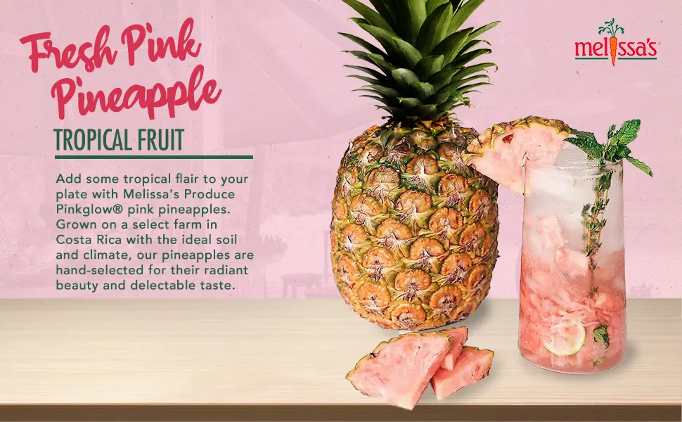 Melissa's Produce Pinkglow Pineapple - Fresh Pineapple Produce Packed with Lycopene and Vitamin C - Melissa