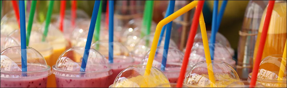 ALINK 500-Pack Solid Colors Flexible Drinking Straws Plastic Disposable Bendy Straws - 7.75" x 0.23" - dfas