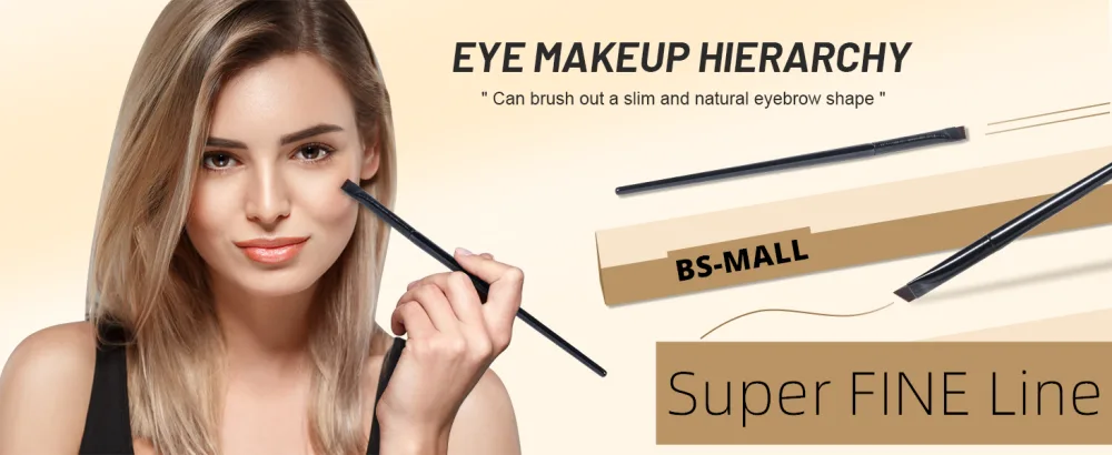 BS-MALL Eyebrow Brush Extra thin Eyeliber Brush For Concealer Outlining Eyebrows Eyelid for Liner Pack of 2 - product information 25