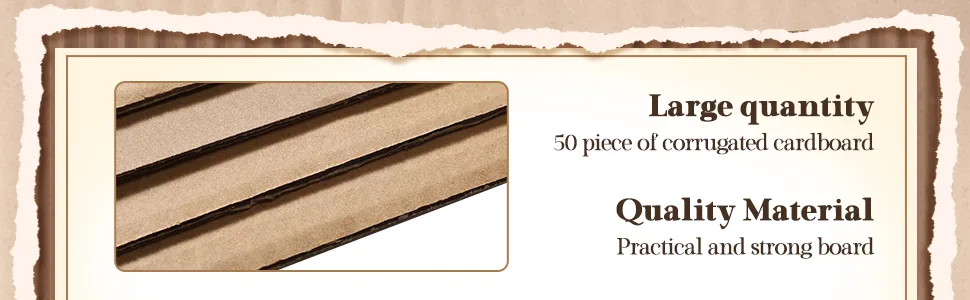 50 Pack Brown Corrugated Cardboard Sheets Flat Cardboard Sheets Cardboard Inserts Flat Cardboard Squares Separators for Art Projects DIY Crafts Supplies (11 x 8.7 Inch) 11 x 8.7 Inch Brown - product information 2