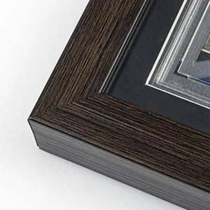 tutata PSA Graded Card Display Frame Walnut Frame for PSA Card Sport Card Display Case - wooden pattern