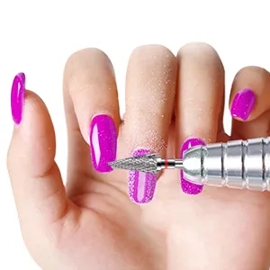 Diesisa 2 Pack Nail Drill Bits for Acrylic Nails 3/32" Shank Drill Bits for Nails Professional Electric Nail Drill Bits for Home Salon/Fine+Medium Nail Bits - Nib - nail drill bits