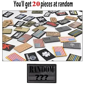 AXEN 20 Pieces Random Style Tactical Morale Embroidery Patch Military Funny Patch Full Embroidered Appliques for Tactical Gear 20PCS random Pack of 20 - product information 2