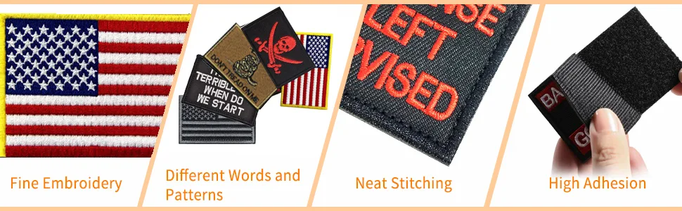 AXEN 20 Pieces Random Style Tactical Morale Embroidery Patch Military Funny Patch Full Embroidered Appliques for Tactical Gear 20PCS random Pack of 20 - product information 3