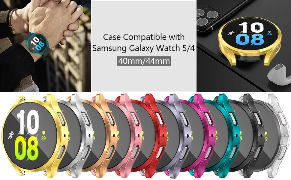 Wugongyan Case Compatible with Samsung Galaxy Watch 5 & Galaxy Watch 4 Screen Protector Case 40mm 44mm Accessories Soft TPU Cover Scratch Resistant Protective Case (10-Pack 40mm) 10-Pack 40mm - product information 1