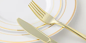 N9R 72Pcs Gold Plastic Forks Solid Durable and Heavy Duty Plastic Forks Perfect Utensils for Parties Weddings and other Formal Events Gold-72Pack - 350*175
