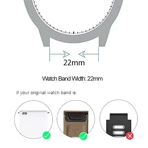 6-Pack Fastener Rings Compatible with Garmin Forerunner 35/235/735XT for Forerunner 945/935 Band Keeper Silicone Replacement Watch Band Loop/Holder/Retainer - size