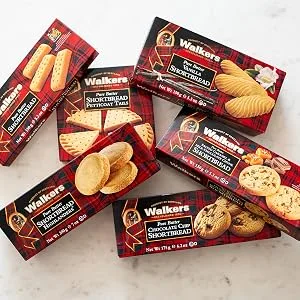 Walker's Shortbread Highlanders Pure Butter Shortbread Cookies Snack Pack 1.4 Oz (Pack of 18) - shortbread