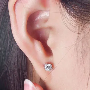 4 Pack Self Ear Piercing Gun Disposable Self Ear Piercing Gun Kit with Earring Studs Safety Ear Piercing Gun Kit Tool (LightGrey) - Step 3