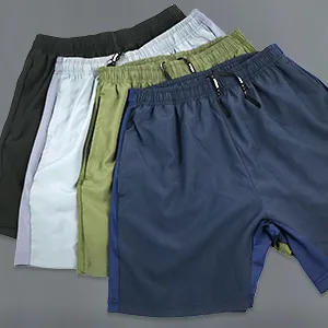 Gaglg Men's 5" Running Shorts 2 Pack Quick Dry Athletic Workout Gym Shorts with Zipper Pockets Medium Black/Green - 2-300*300